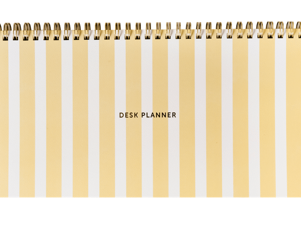 DESKPLANNER STRIPES YELLOW-A-JOURNAL