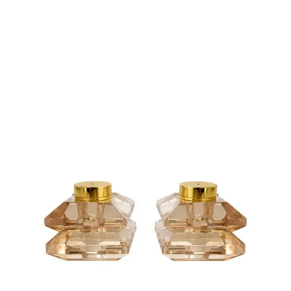 AMBER GLASS DESIGN SALT & PEPPER